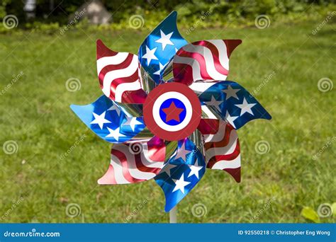 Patriotic Pinwheel Stock Photo Image Of United America 92550218