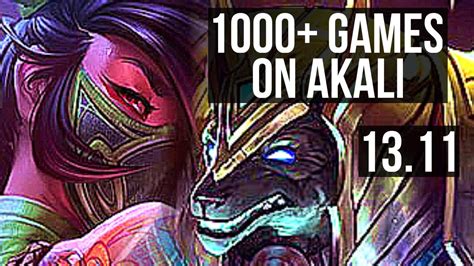 Akali Vs Nasus Top 37m Mastery 1000 Games 511 Kr Master