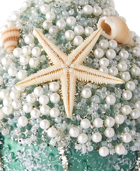 Holiday Lane Seaside Teal Shell Drop Ornament Created For Macys Macys