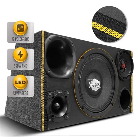 Caixa Som Trio Goiano Shutt 550w Woofer Xplode 12 Pol Woofer MG150 6