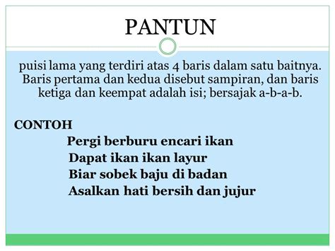 Contoh Pantun Jujur