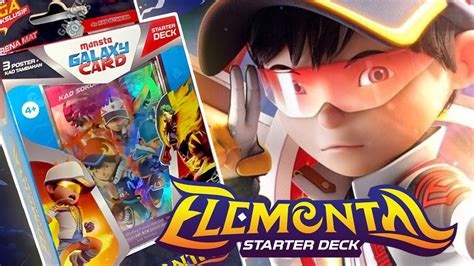 Unbox Kad Boboiboy Terbaru I Monsta Galaxy Card Starter Deck Elemental