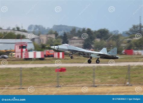 Sukhoi Pak Fa T Editorial Stock Photo Image Of Flying