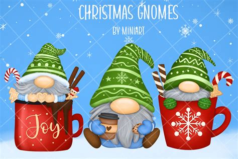 Christmas Gnomes Sublimation Clipart Png Graphic By Miniart · Creative