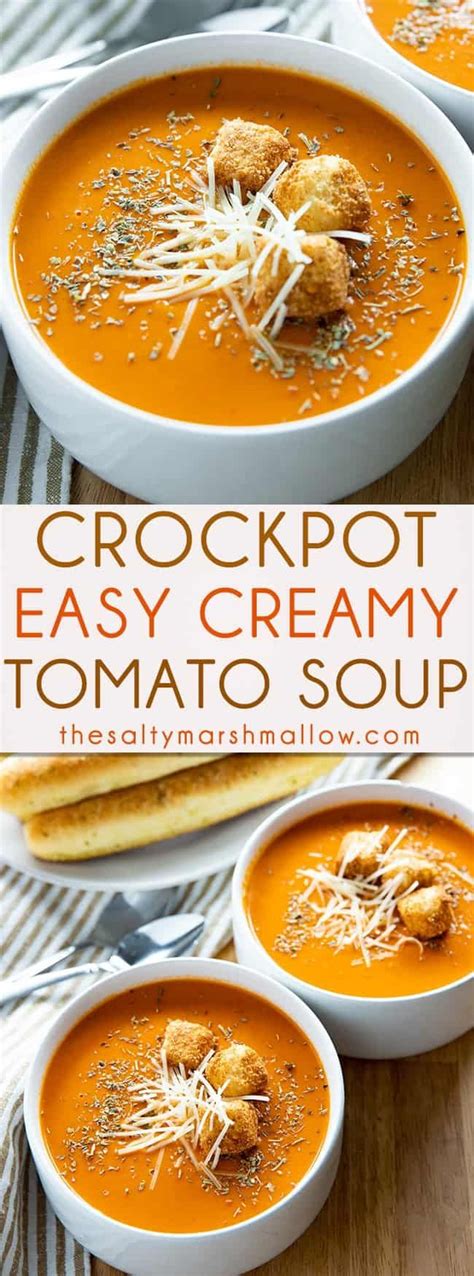 Slow Cooker Creamy Tomato Soup The Salty Marshmallow Recipe Soup