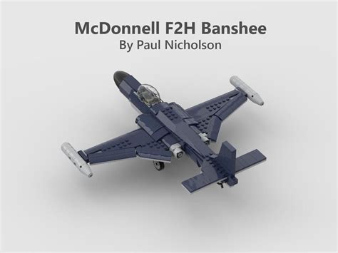 Lego Moc Mcdonnell F2h Banshee By Paulmanaitor Rebrickable Build