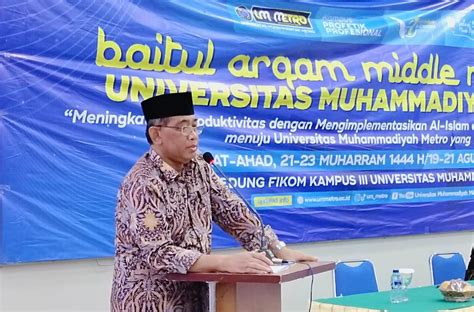 Um Metro Gelar Baitul Arqom Middle Manager Prof Marzuki Pengkaderan