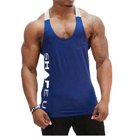 Men S Clothing Activewear Mens Blank Stringer Gym Singlet Y Back T Back