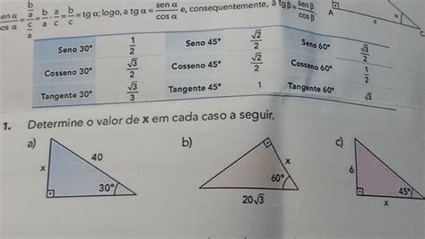 Determine O Valor De X Em Cada Caso