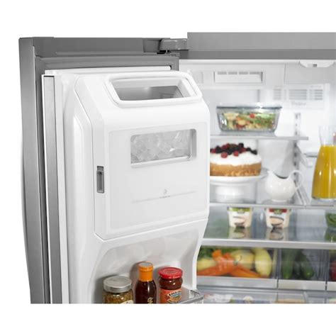 Whirlpool 262 Cu Ft 4 Door French Door Refrigerator With Ice Maker Monochromatic Stainless