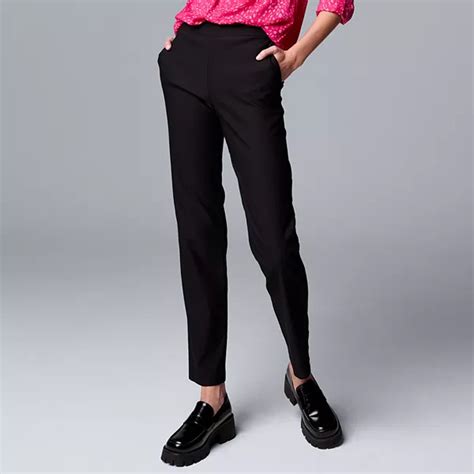 Petite Simply Vera Vera Wang Modern Slim Straight Pants