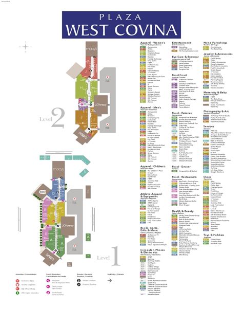 West Covina Mall Map | Companies Of The United States | Retail Companies