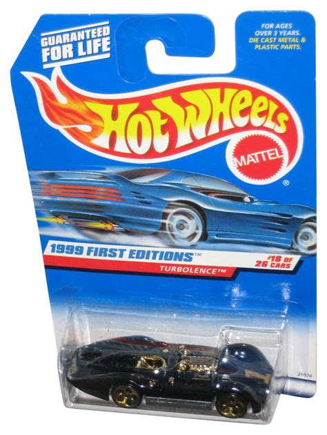 Hot Wheels 1999 First Editions 18 26 Black Turbolence Toy Car 923 Walmart