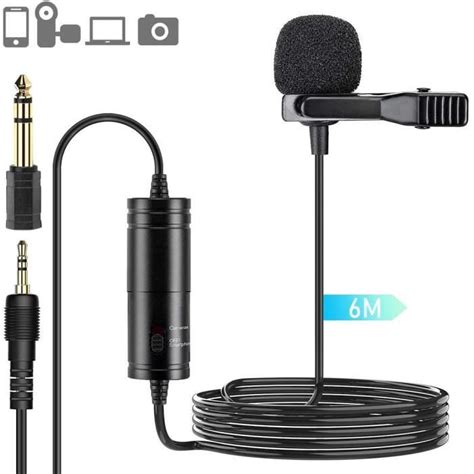 Micro Cravate Condensateur Omnidirectionnel Mm Audio Avec C Ble M