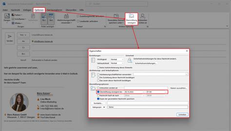 E Mails In Outlook Zeitversetzt Senden Anleitung Und Praxisbeispiel