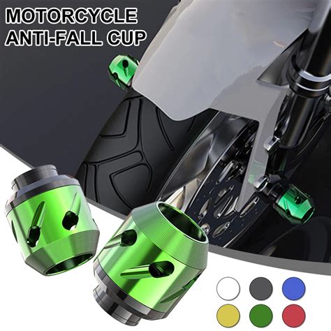 Pcs Motorcycle Cnc Front Rear Fork Wheel Crash Protector Anti Falling