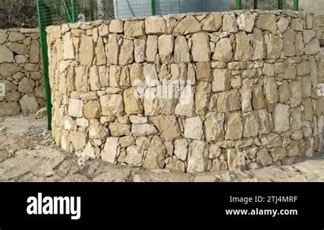 Stone Wall Texture Background Natural Color Detail Of A Stone Wall