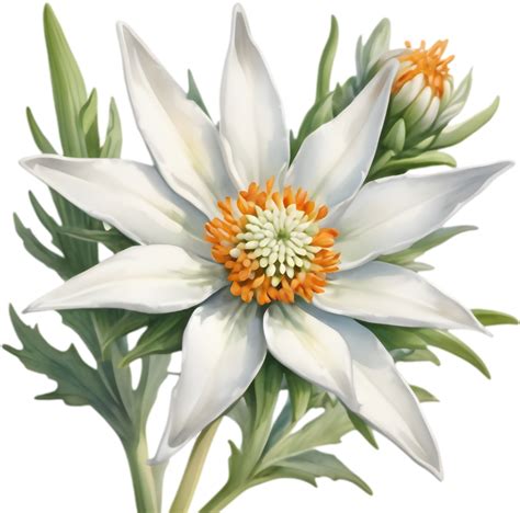 Inspiring Edelweiss Flower Nature Art Design 49955453 Png