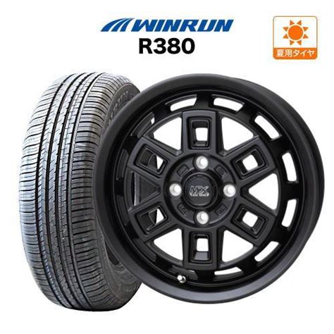 HOT STUFF サマータイヤ ホイール 4本 ホットスタッフ マッドクロス アイヴァー WINRUN ウインラン R380 155 65R14 カーポートマルゼンYahoo 店