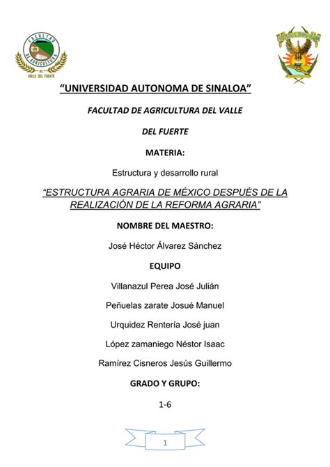 Resumen Reforma Agraria Pdf