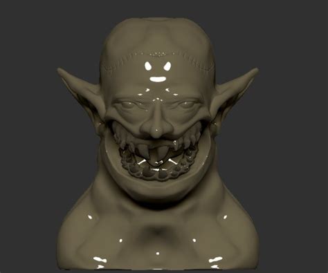 Artstation Creepy Smiling Monster Head Design Resources