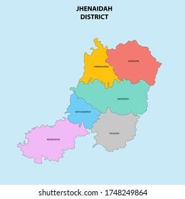 Jhenaidah District Map Bangladesh Stock Vector (Royalty Free ...