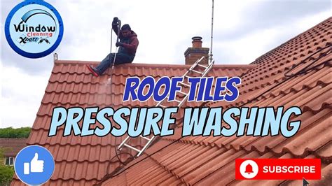 Jet Washing A Roof Some Action During The Roof Tile Pressure Washing