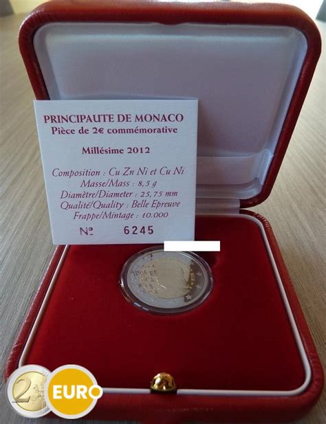 Monaco 2012 2 euros Indépendance BE Proof Euronotes be