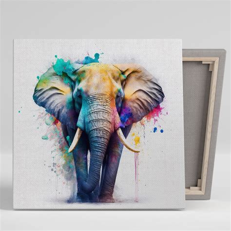 Abstract Elephant Wall Art, Canvas or Poster, Abstract Elephant Wall ...