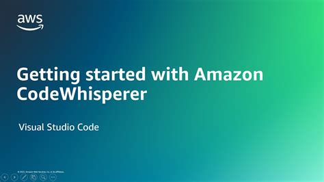 Getting Started With Amazon Codewhisperer With Vs Code Amazon Web