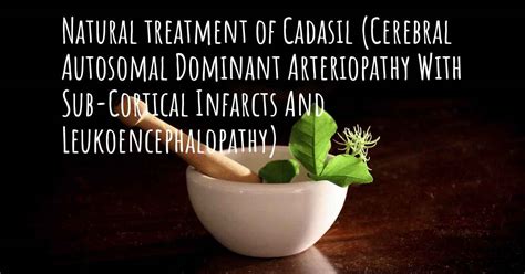 Is there any natural treatment for Cadasil (Cerebral Autosomal Dominant ...