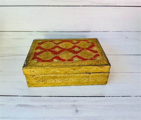 Vintage Italian Florentine Box Florentine Box Itali Gem