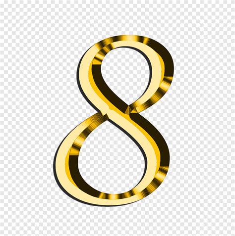 Gold 8 Art Golden Number 8 Numbers Png Pngegg