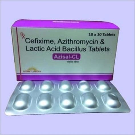 Azisal CL Cefixime Azithromycin Lactic Acid Bacillus At 578 Box In