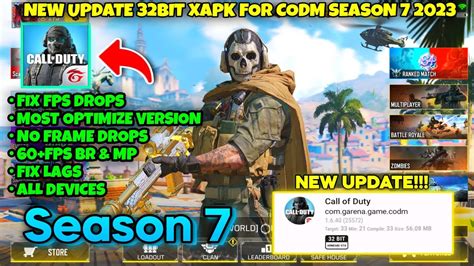 32BIT CODM SEASON 7 FIX LAGS 60FPS FIX FPS DROPS REDUCE LAGS CODM