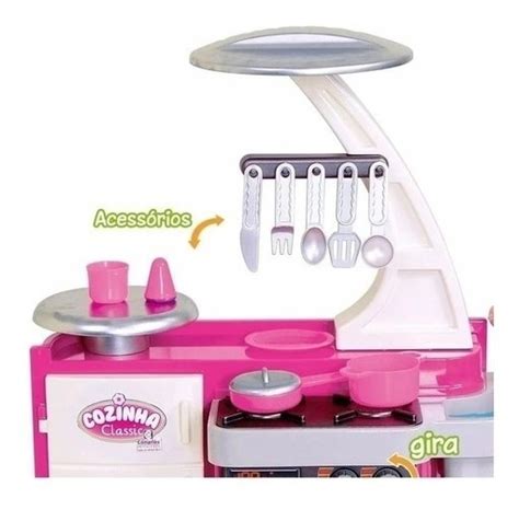 Cozinha Infantil Classic Completa Menina Brinquedo Mercadolivre