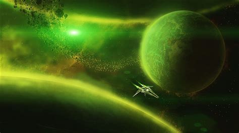 Green Screen Space Background