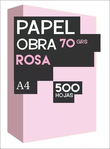 Resma Boreal A4 multifunción de 500 hojas de 70g color rosa por unidad