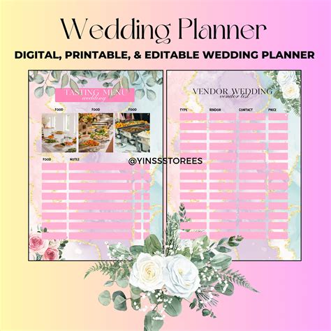 Wedding Planner Template Planner for Bride Planner Wedding - Etsy