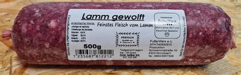 BARF Lamm Fleisch Roh Gewolft FutterWerk