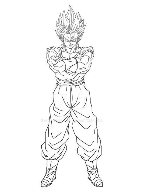 Limitless Fusion Super Vegito Lineart By Anthonyjmo On Deviantart