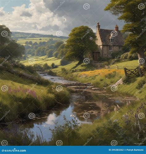 British Countryside Serenity an English Landscape Stock Photo - Image ...