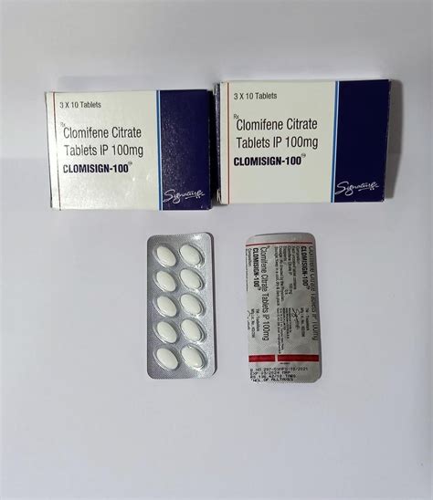 Clomifene Citrate 100mg Tablet Packaging Size 1 X 10 Tablets At 140