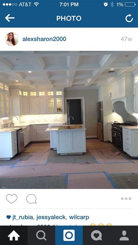 Coffered Ceiling Kitchen Decor