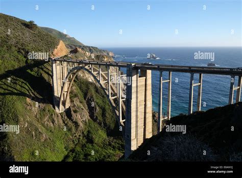 Bixby creek bridge in California Big Sur on highway route 1 Stock Photo ...