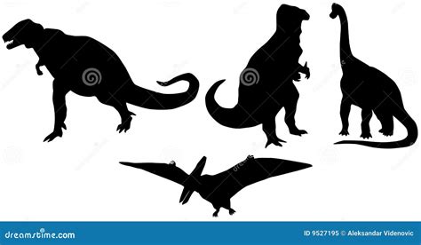 Silhuetas Dos Dinossauros Ilustra O Do Vetor Ilustra O De Evolu O