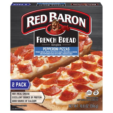 Save On Red Baron French Bread Singles Pepperoni Pizzas 2 Ct Frozen Order Online Delivery Giant