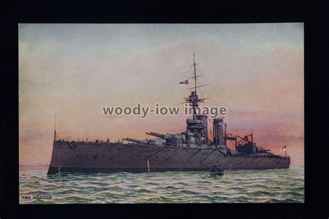 Nb0154 Royal Navy Warship Hms Audacious Our Navy Tuck S Postcard Ephemera