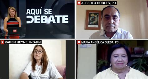 Aquí Se Debate candidatos a la CC Alberto Robles María Ojeda y Karen