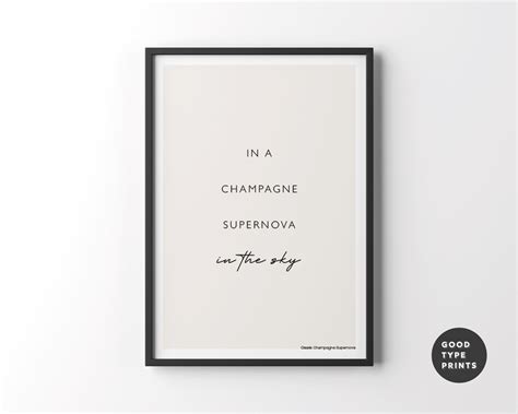 Oasis Champagne Supernova Lyrics Print Music Poster A5 | Etsy